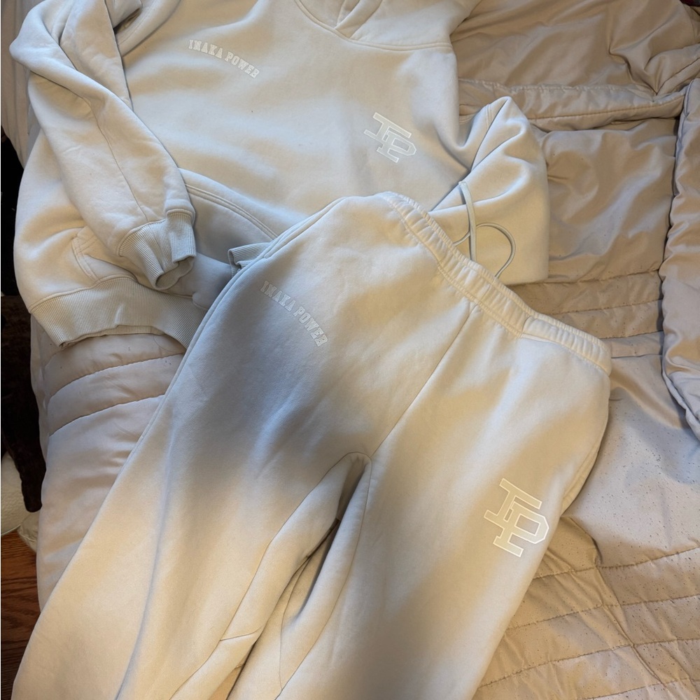 Inaka Power Cream Hoodie & Jogger Pajama Set - Neutral Cream